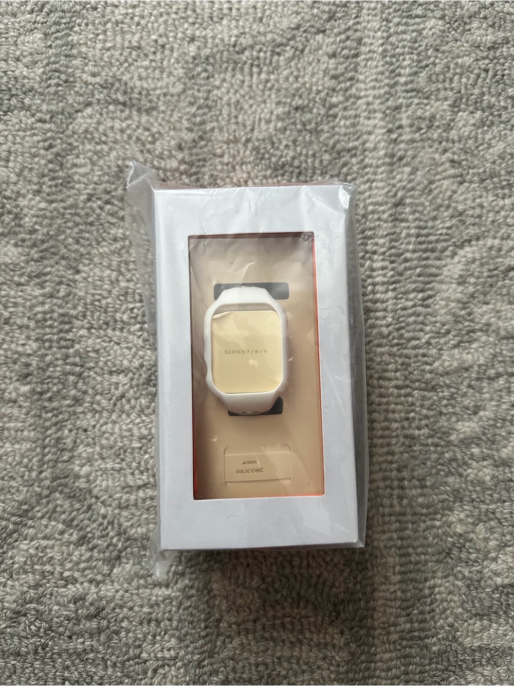 NWT Tory Burch White T-Monogram Silicone Apple Watch Series 7/8/9 Band 41MM